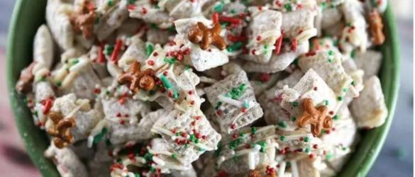 Irresistible Sugar Cookie Christmas Chex Mix